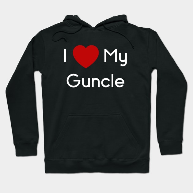 I Love My Guncle Gay Uncle Heart Hoodie by LittleBean